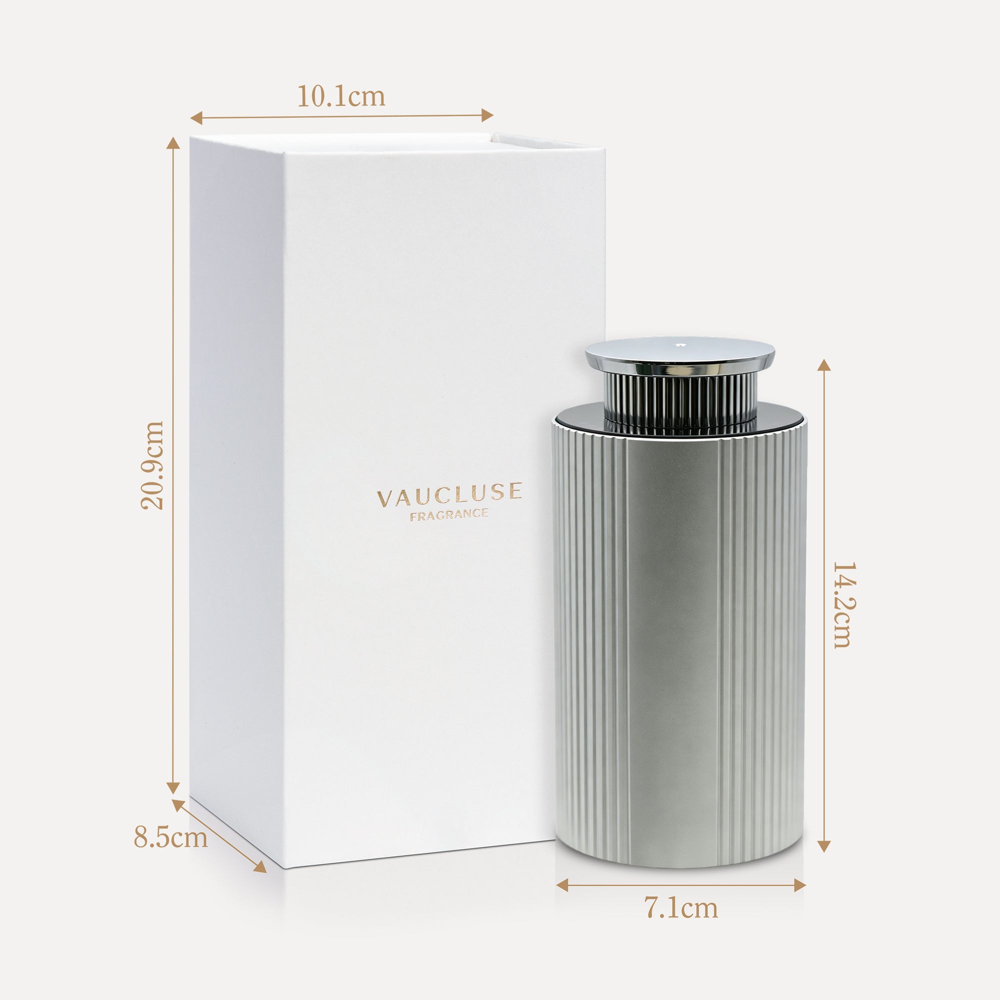 帶肋精油擴散器 (銀色)