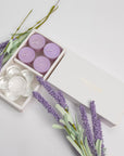 Lavender Tealights and Candle Holder Set (Flower shape) - VAUCLUSE