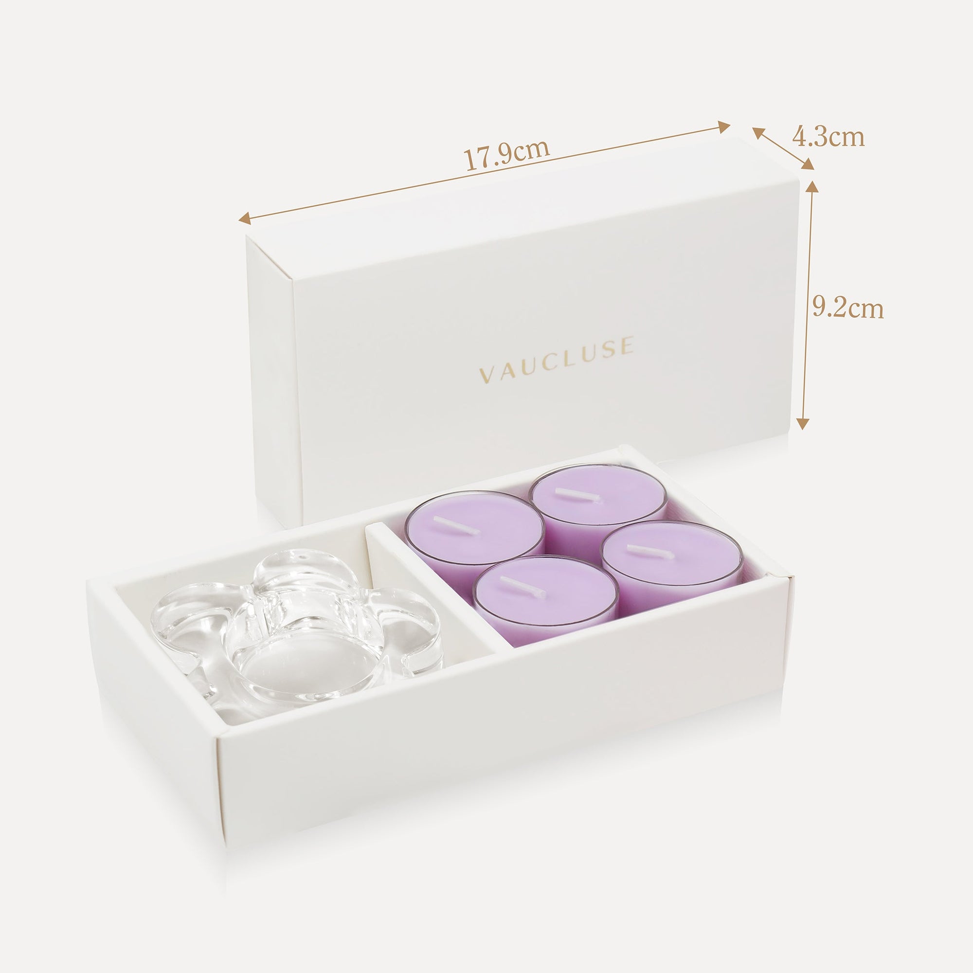 Lavender Tealights and Candle Holder Set (Flower shape) - VAUCLUSE