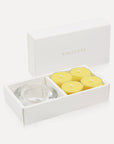 Lemon Tealights and Candle Holder Set - VAUCLUSE