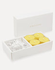 Lemon Tealights and Candle Holder Set (Flower shape) - VAUCLUSE