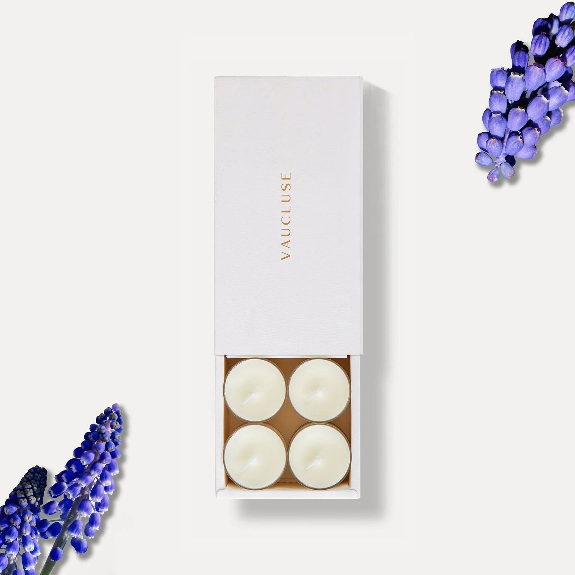 Set of luxury Musk tealight candles from Vaucluse Fragrance, perfect for soothing home aromatherapy.