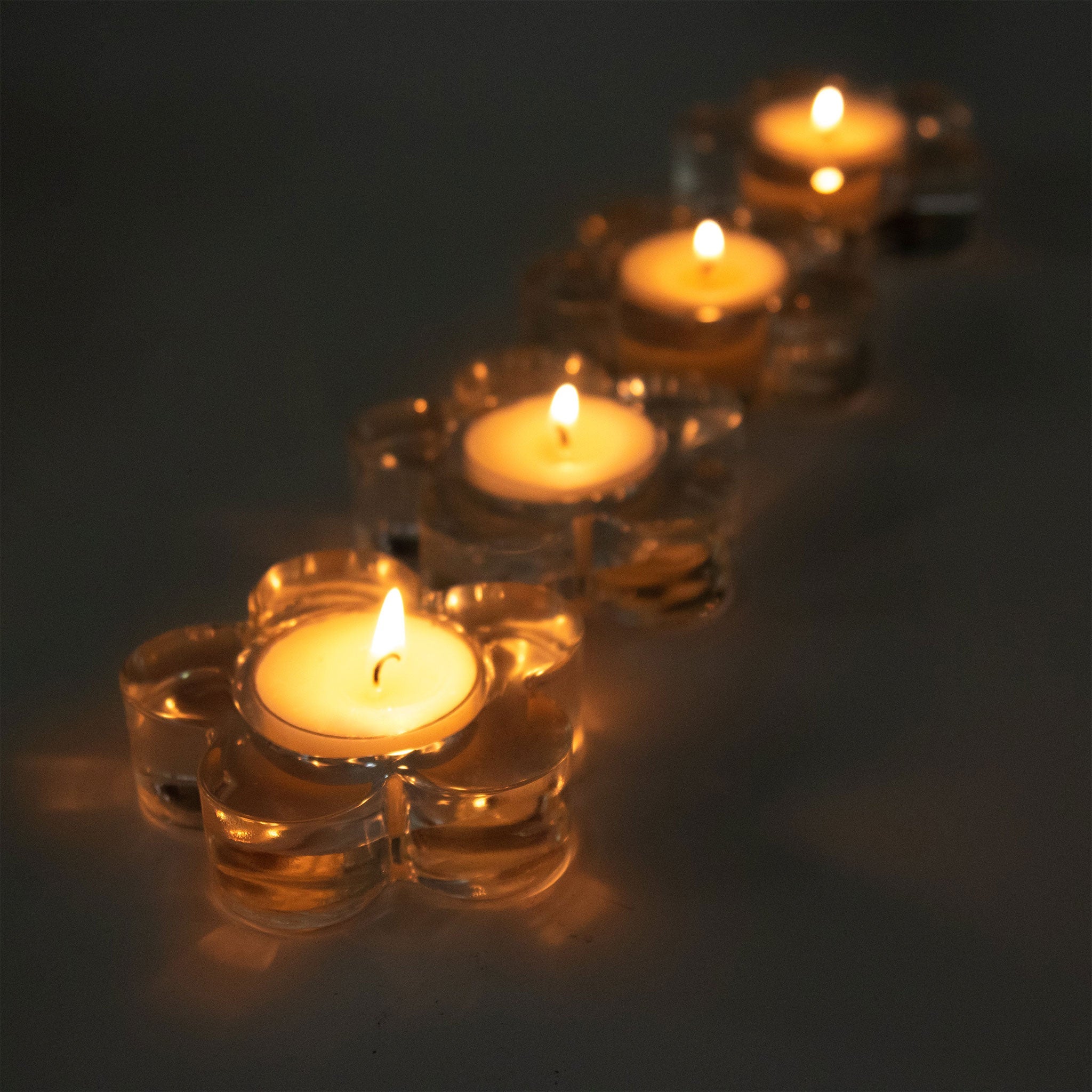 Pair of Tealight Candle Holders （Flower shape） - VAUCLUSE