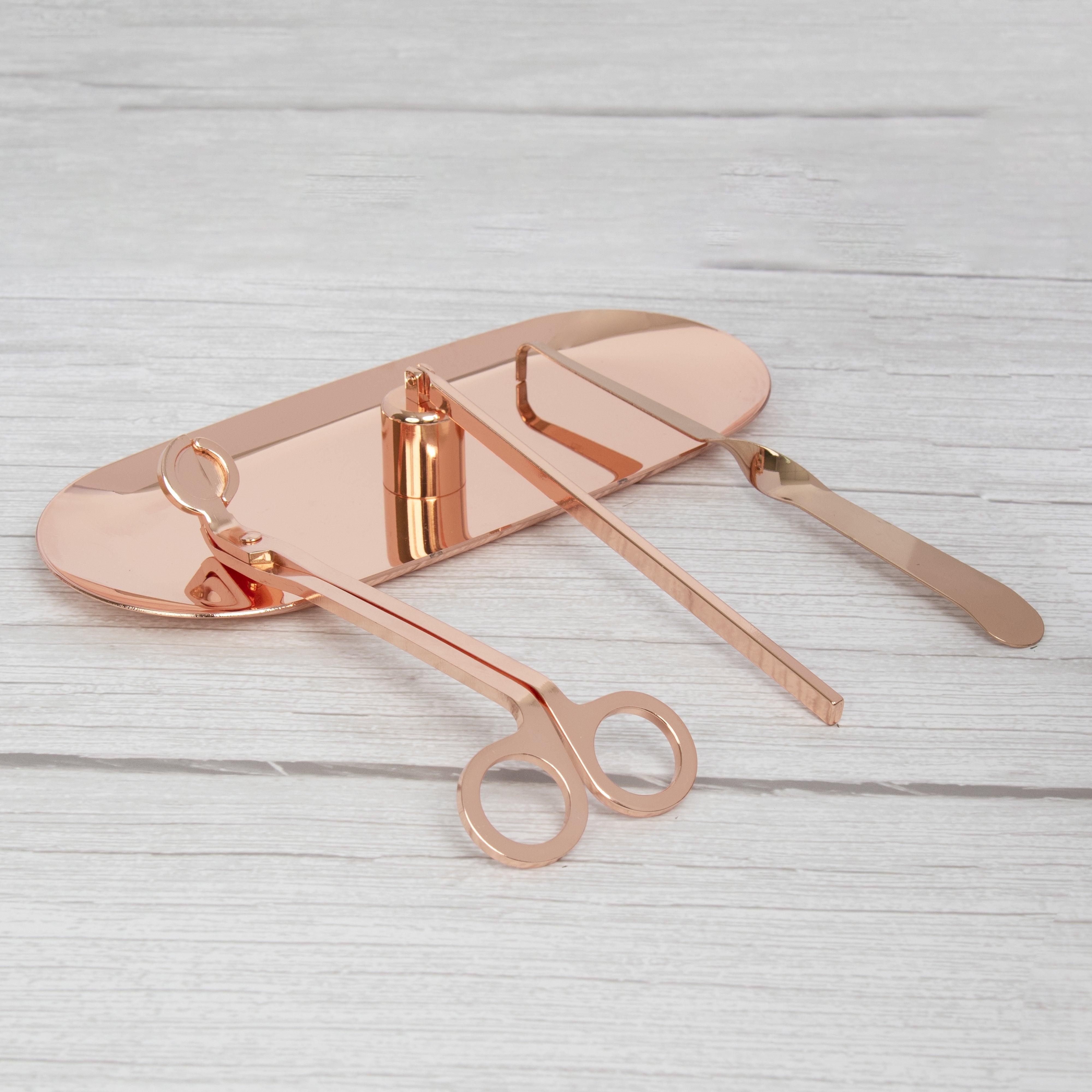 Candle Wick Trimmer, Snuffer and Dipper Set (Rose Gold) - VAUCLUSE